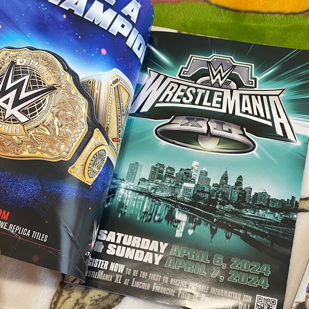 2 Wwe Official Program With Bold Multicolor Desig… - image 4